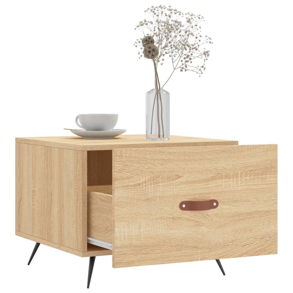 Salongbord Sofabord Sonoma Eik 2 stk 50x50x40 cm