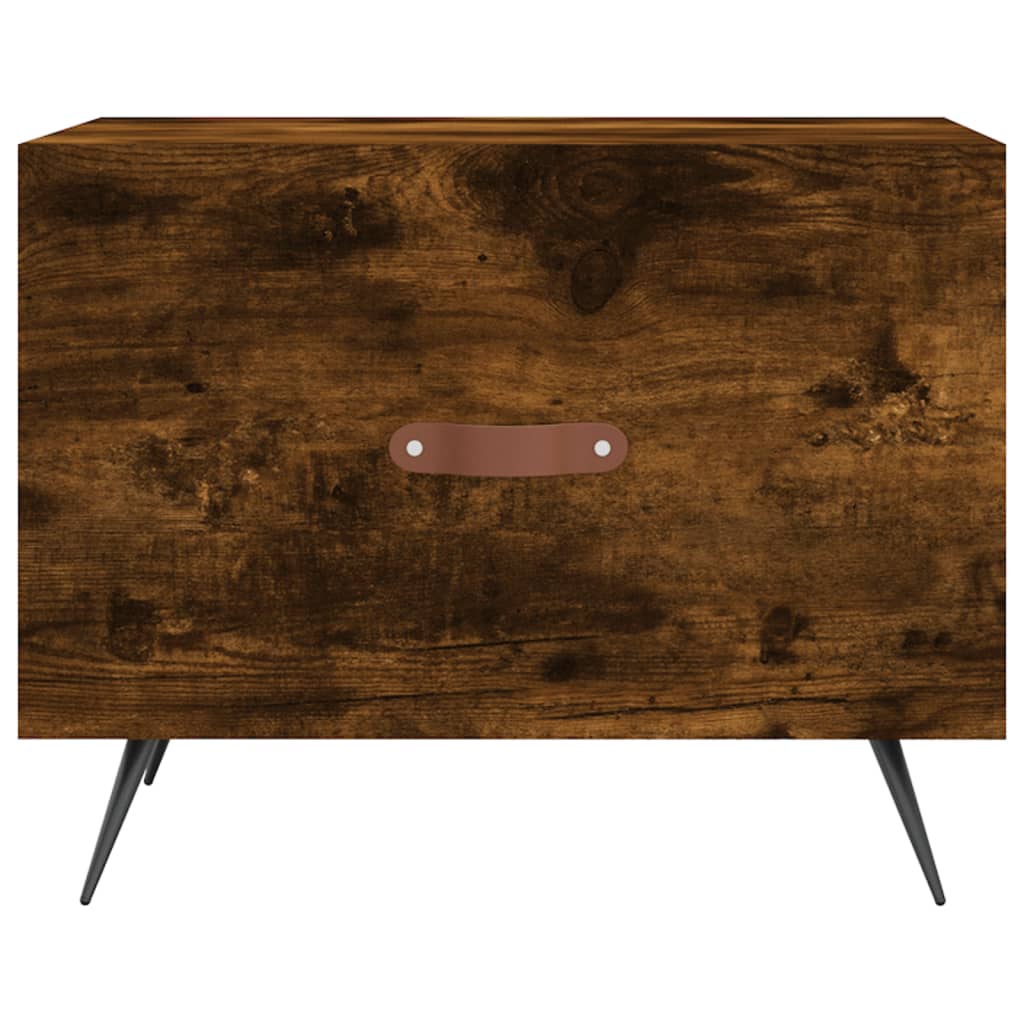 Salongbord Sofabord Røkt Eik 2 stk 50x50x40 cm