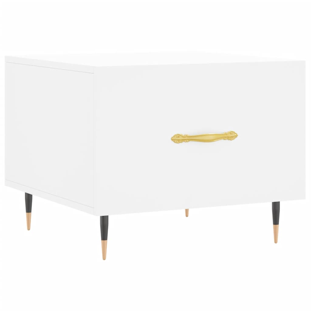 Sidebord Hvit 2 stk 50x50x40 cm