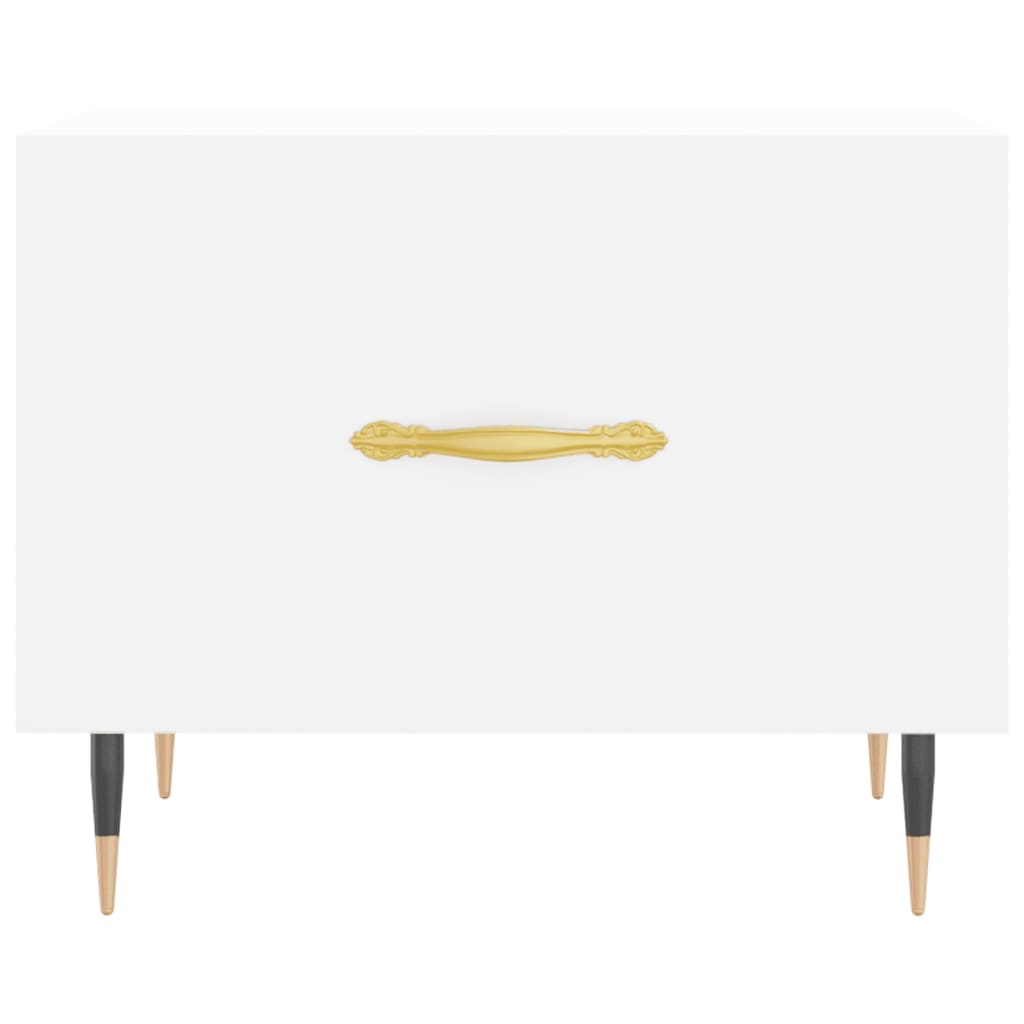 Sidebord Hvit 2 stk 50x50x40 cm