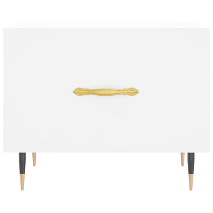 Sidebord Hvit 2 stk 50x50x40 cm