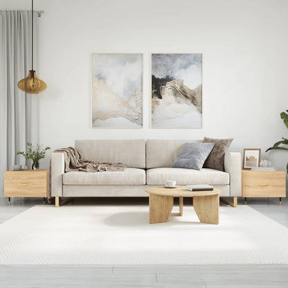 Salongbord Sofabord Sonoma Eik 2 stk 50x50x40 cm