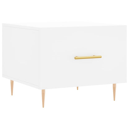 Sidebord Hvit 2 stk 50x50x40 cm