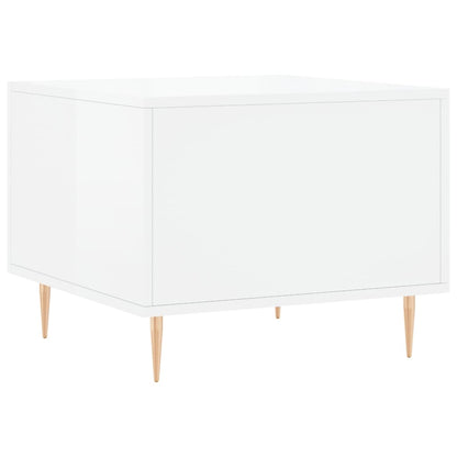 Sidebord Høyglans Hvit 2 stk Høyglans Hvit 50x50x40 cm