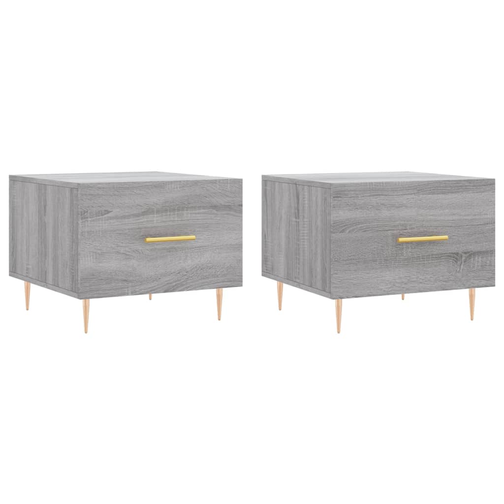 Salongbord Sofabord Sonoma Grå 2 stk 50x50x40 cm