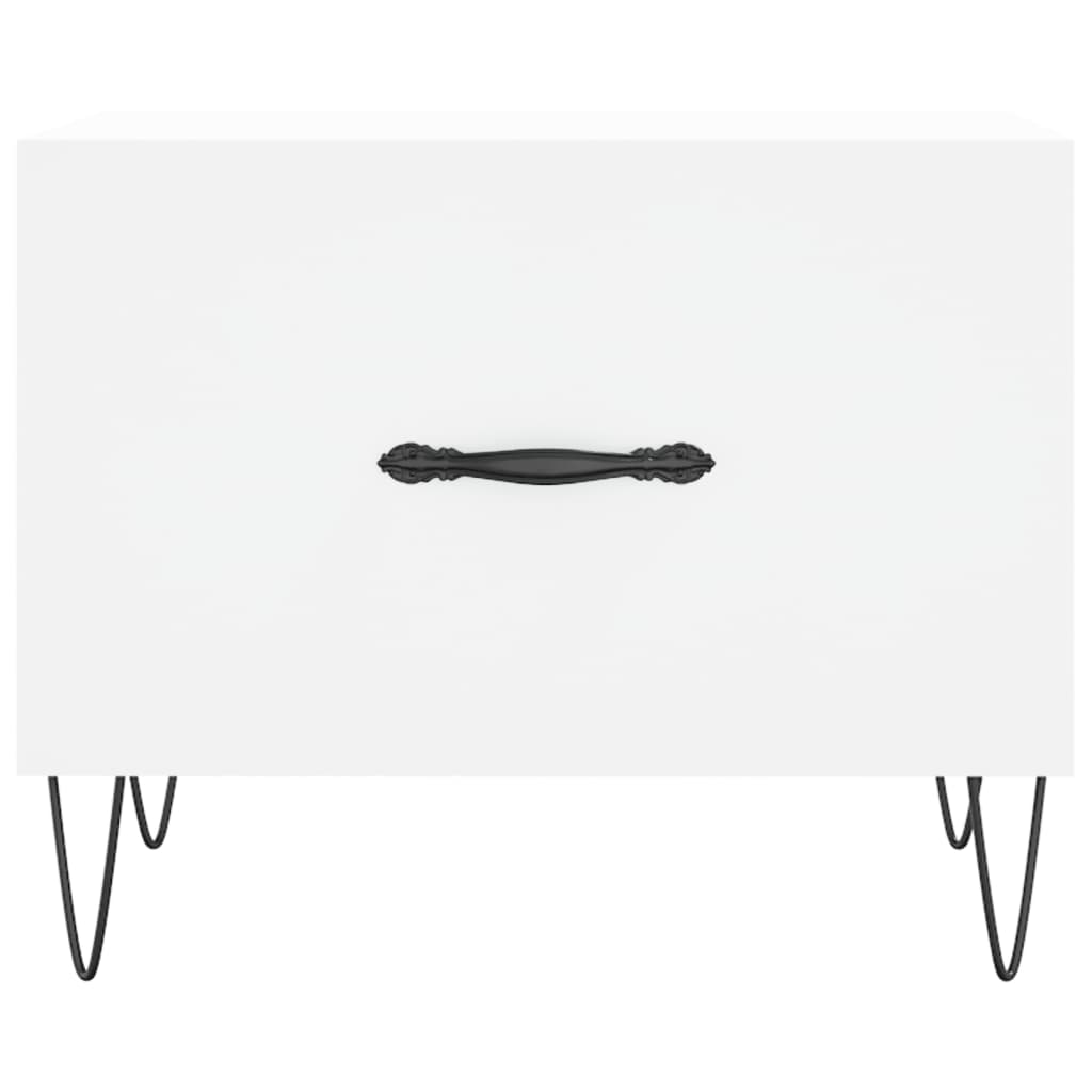 Sidebord Hvit 2 stk 50x50x40 cm