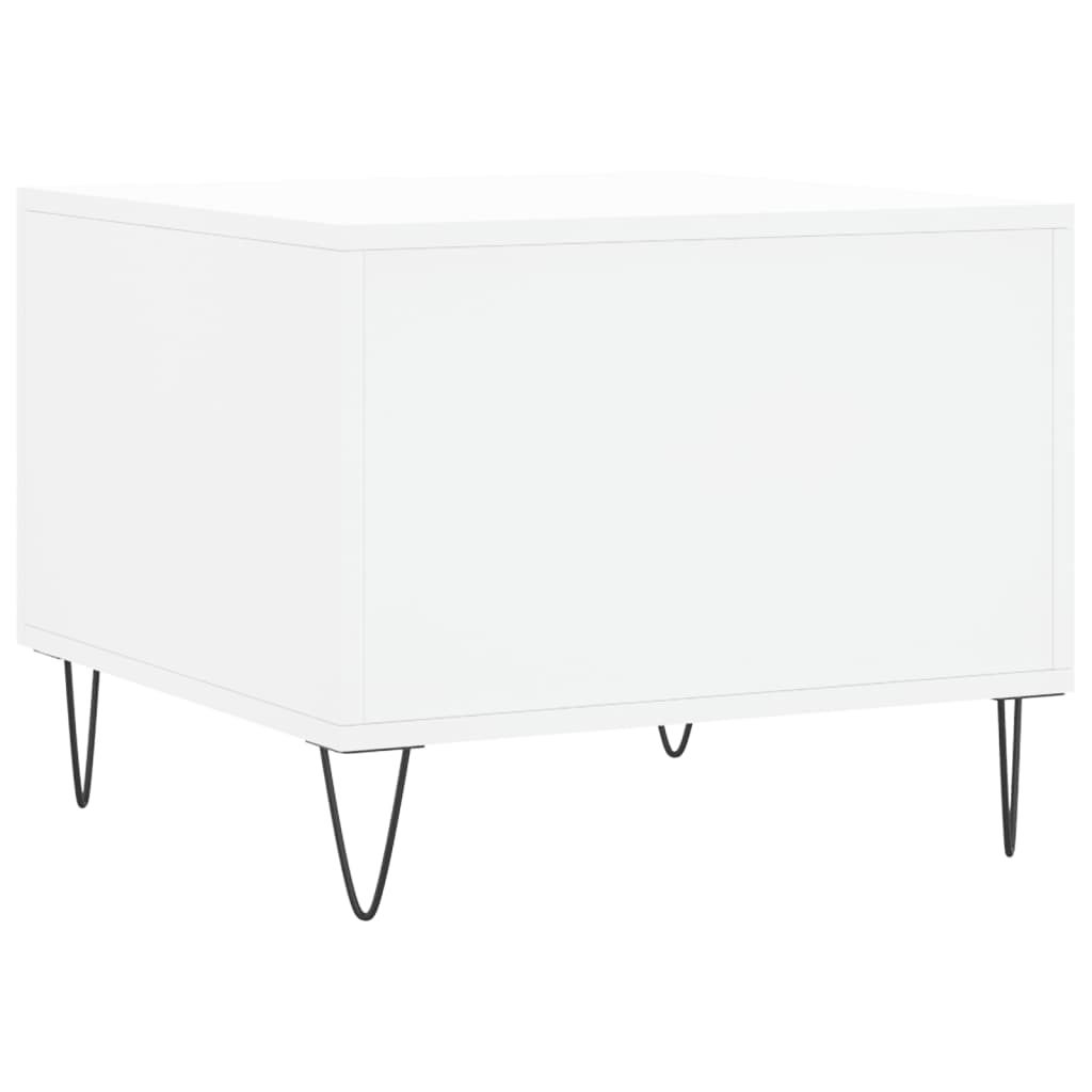 Sidebord Hvit 2 stk 50x50x40 cm