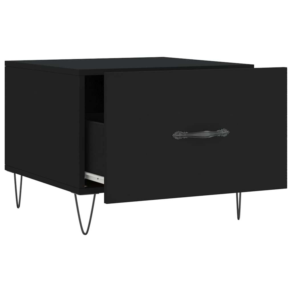 Salongbord Sofabord Svart 2 stk 50x50x40 cm