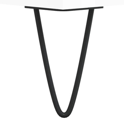 Sidebord Høyglans Hvit 2 stk Høyglans Hvit 50x50x40 cm