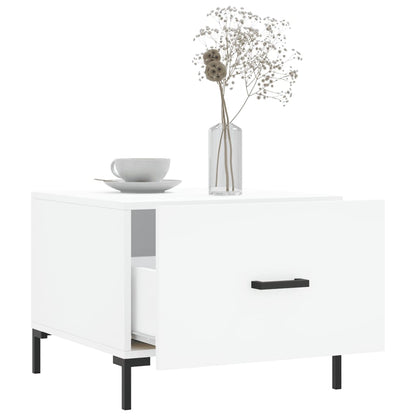 Sidebord Hvit 2 stk 50x50x40 cm