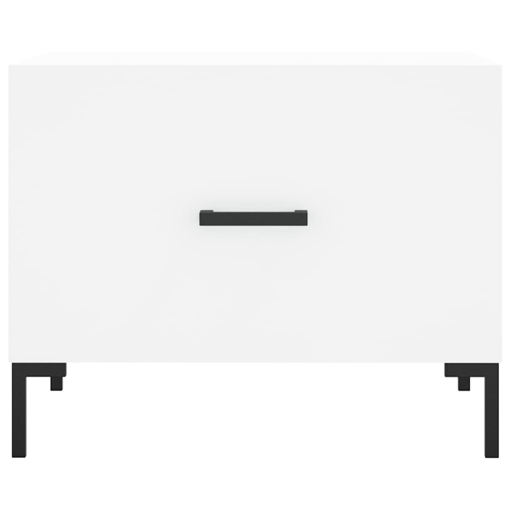 Sidebord Hvit 2 stk 50x50x40 cm