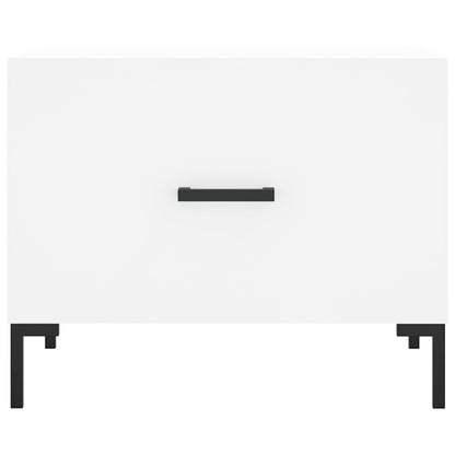 Sidebord Hvit 2 stk 50x50x40 cm