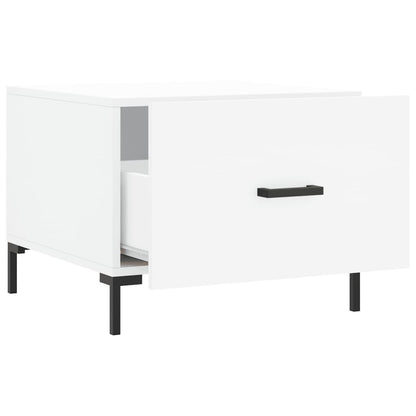 Sidebord Hvit 2 stk 50x50x40 cm