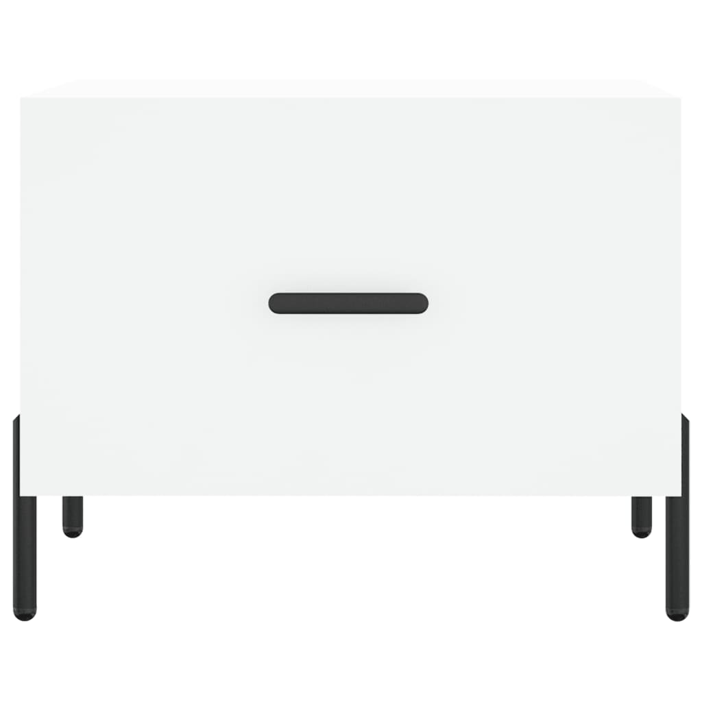 Sidebord Hvit 2 stk 50x50x40 cm