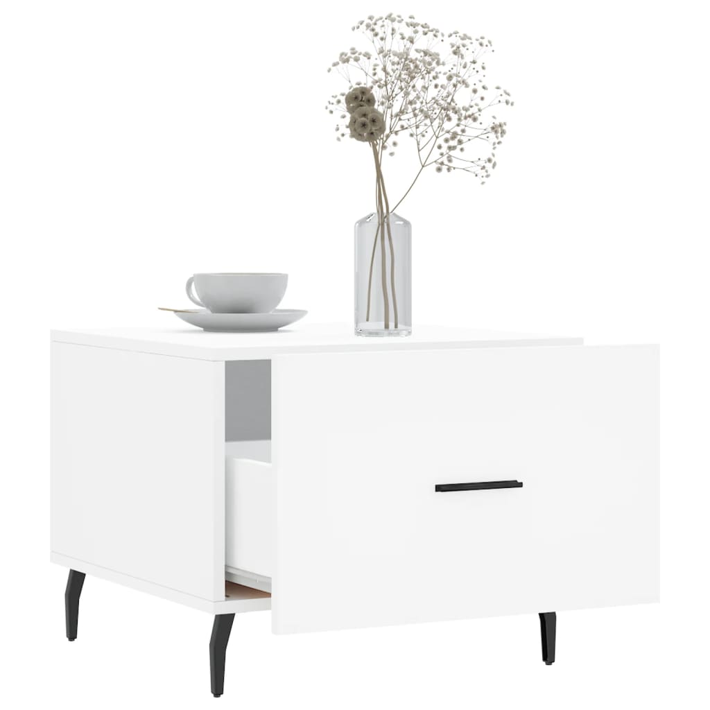 Sidebord Hvit 2 stk 50x50x40 cm