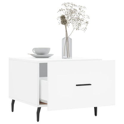 Sidebord Hvit 2 stk 50x50x40 cm