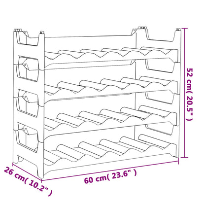 Vinstativ for 24 flasker PP stablebar