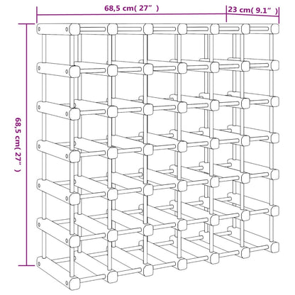 Vinstativ for 42 flasker 68,5x23x68,5 cm heltre furu