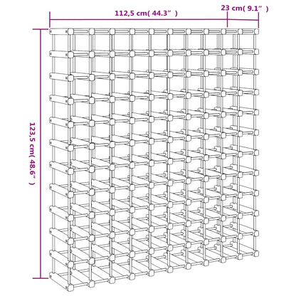 Vinstativ for 120 flasker 112,5x23x123,5 cm heltre furu