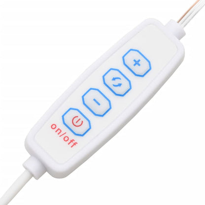 Sminkebord Svart LED 90x42x132,5 cm