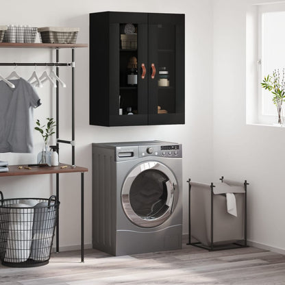 Veggskap Svart 69,5x34x90 cm