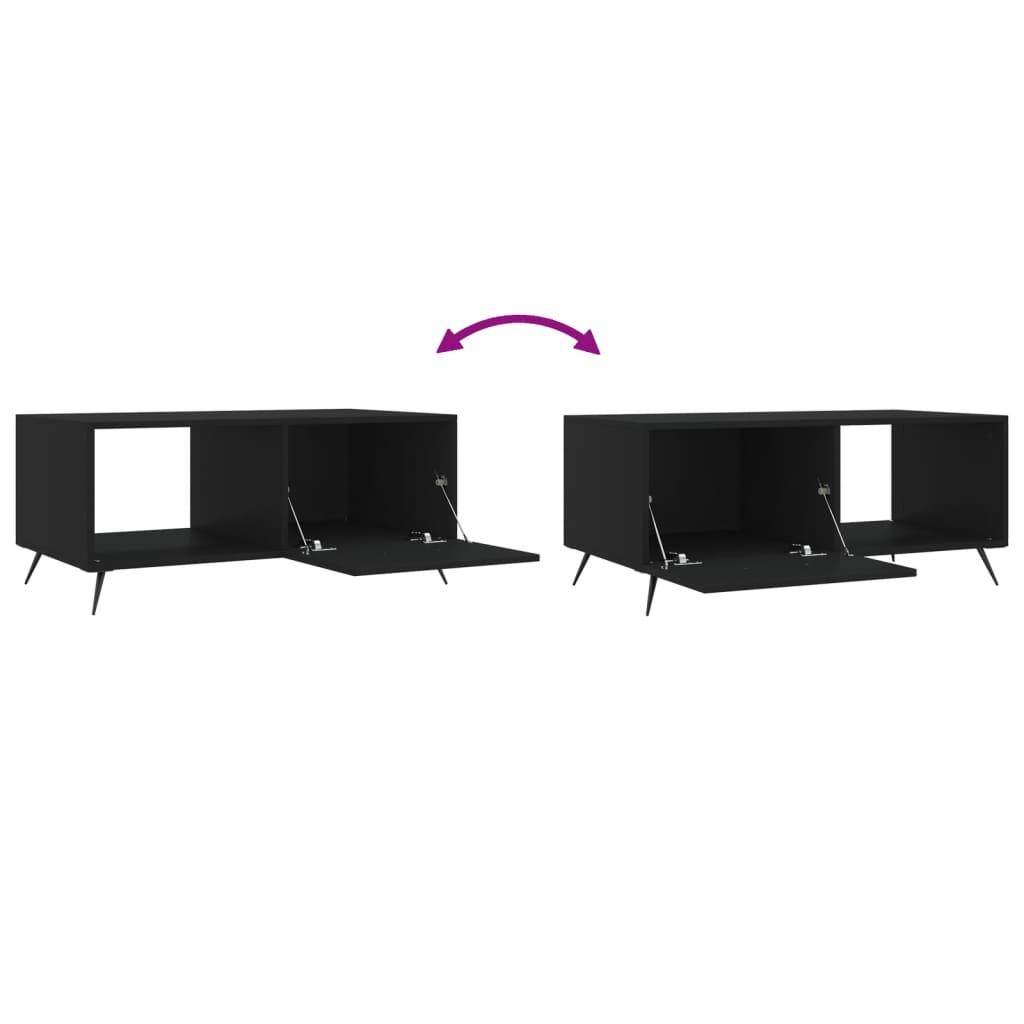 Salongbord Sofabord Svart 90x50x40 cm