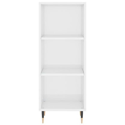 Skap Høyglans Hvit 34,5x34x180 cm