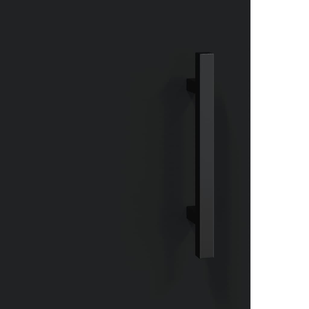 Skap Svart 69,5x34x180 cm