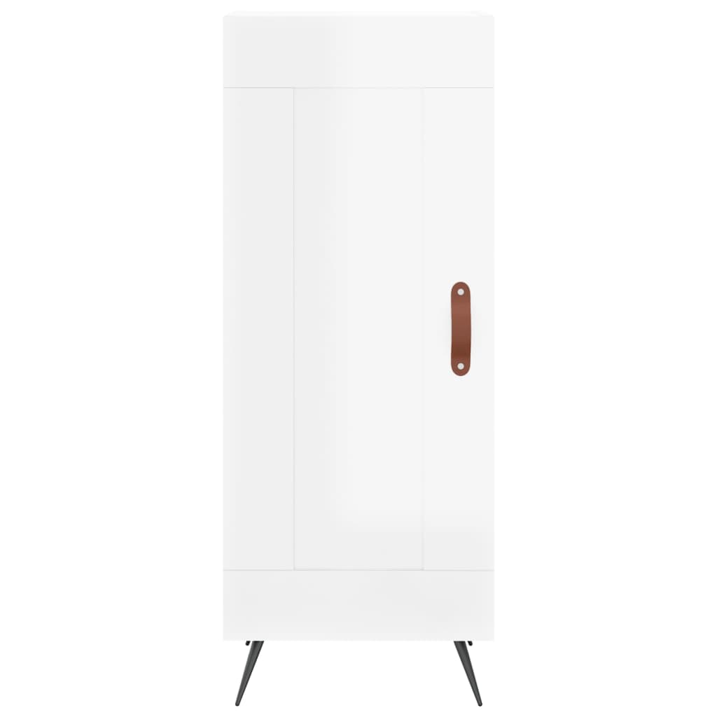 Skap Høyglans Hvit 34,5x34x180 cm