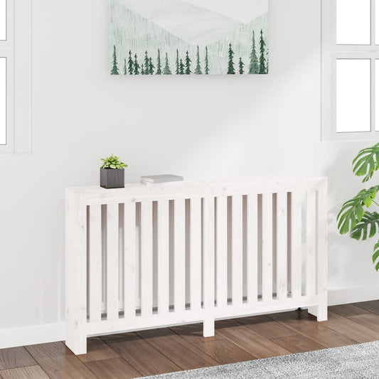 Radiatordeksel hvit 153x19x84 cm heltre furu