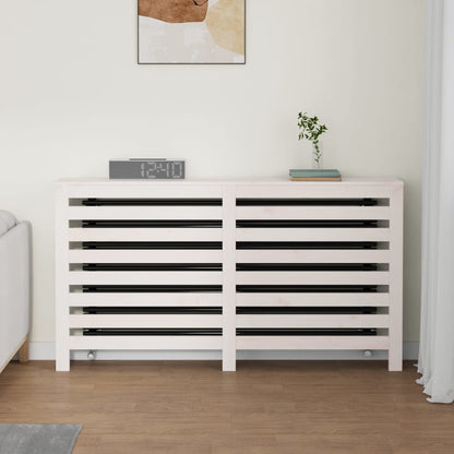 Radiatordeksel hvit 153x19x84 cm heltre furu