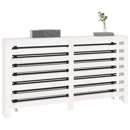 Radiatordeksel hvit 153x19x84 cm heltre furu