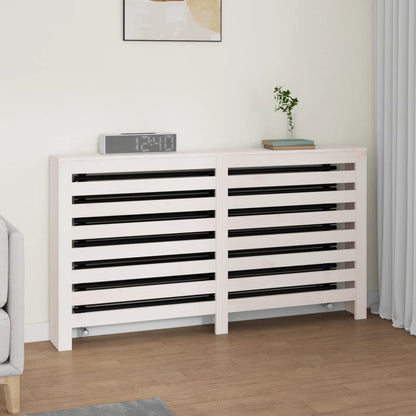 Radiatordeksel hvit 153x19x84 cm heltre furu