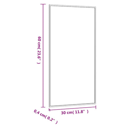 Veggspeil 30x60 cm glass rektangulær