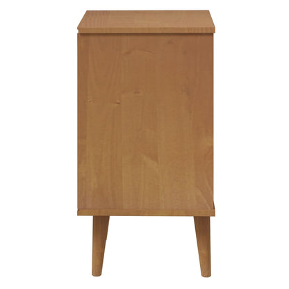 Nattbord Sengbord Brun MOLDE 40x35x65 cm heltre furu