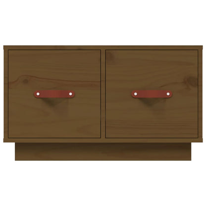 Salongbord Sofabord Tre heltre furu Honningbrun 60x53x35 cm