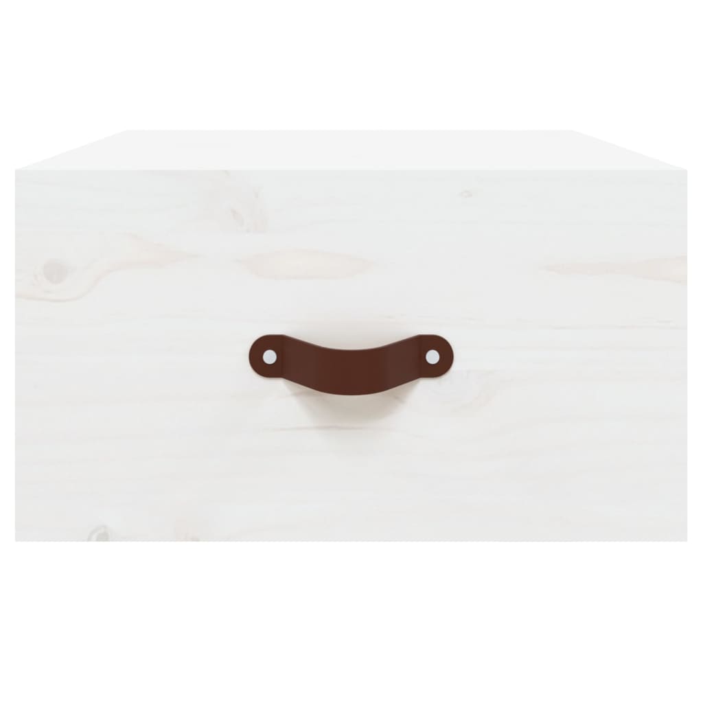 Nattbord Sengbord Veggmontert hvit 40x29,5x22 cm