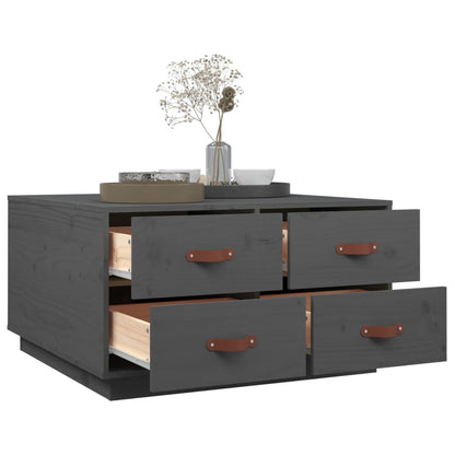 Salongbord Sofabord Grå 80x80x45 cm heltre furu