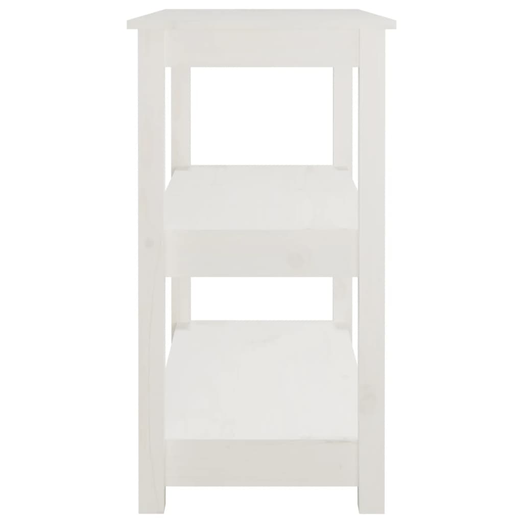 Avlastningsbord Konsollbord Hvit 80x40x74 cm heltre furu