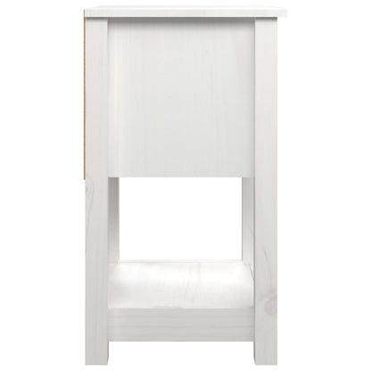 Nattbord 2 stk hvit 40x35x61,5 cm heltre furu