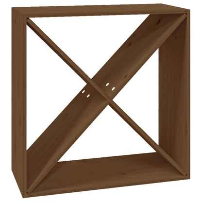 Vinstativ Vinhylle Honningbrun 62x25x62 cm heltre furu