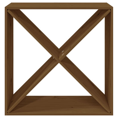 Vinstativ Vinhylle Honningbrun 62x25x62 cm heltre furu