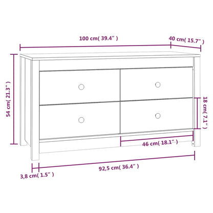 Kommode 100x40x54 cm heltre furu