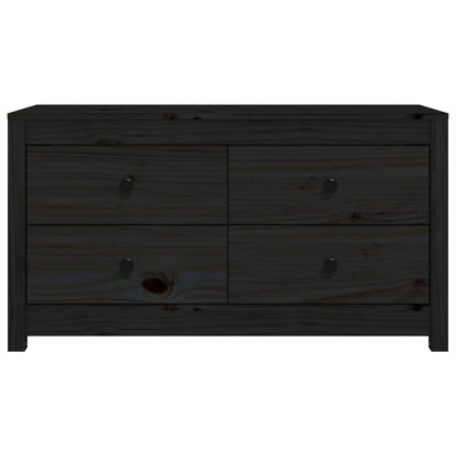 Skap svart 100x40x54 cm heltre furu