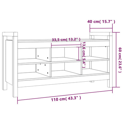 Hallbenk Gangbenk honningbrun 110x40x60 cm heltre furu