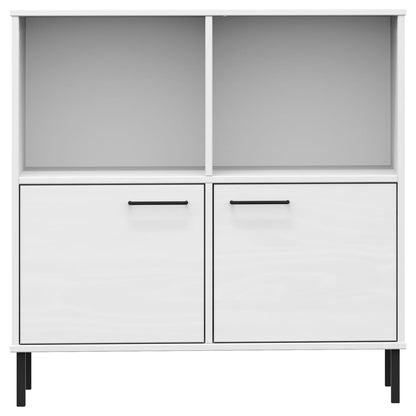 Skap Hvit med metallben 90x35x90,5 cm heltre OSLO