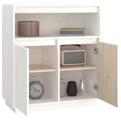 Skjenk Hvit 70x34x80 cm heltre furu