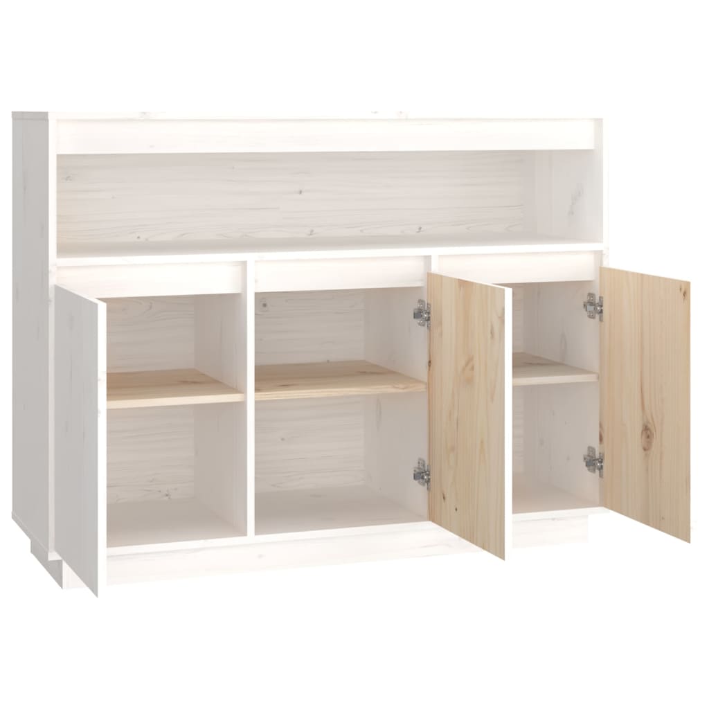 Skjenk Hvit 104,5x34x80 cm heltre furu