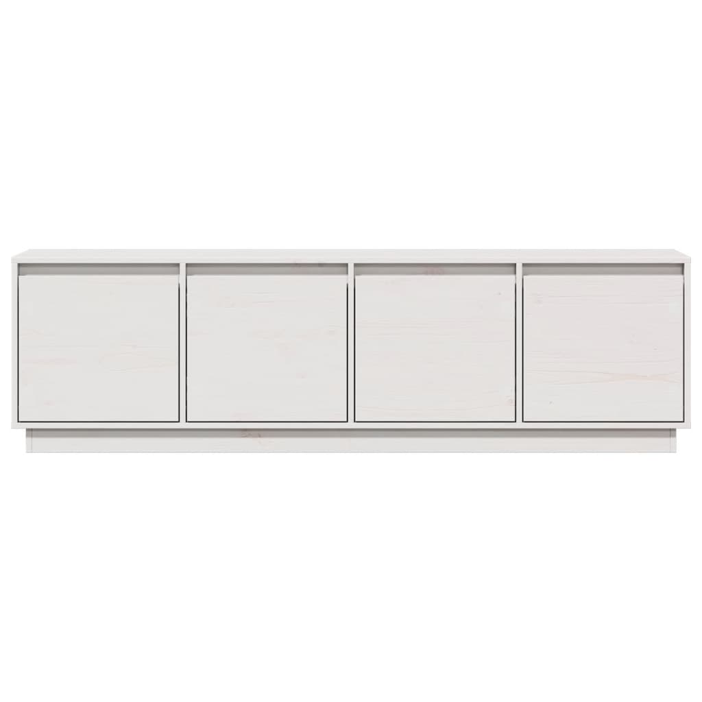 TV-benk hvit 156x37x45 cm heltre furu