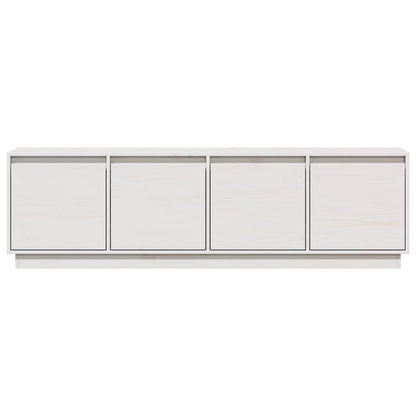 TV-benk hvit 156x37x45 cm heltre furu